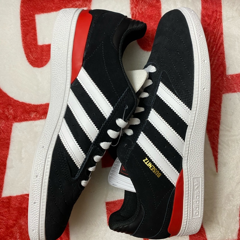 🆕 Adidas Businetz Skate Black/White/Red - Mens - Picture 8 of 10